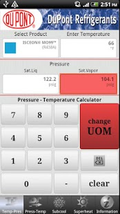Dupont Temperature Pressure Chart
