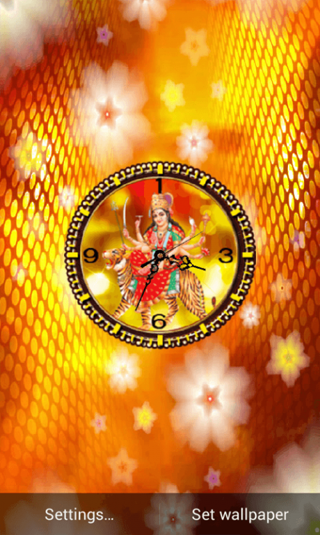 Durga Maa Clock Live Wallpaper  Free Download