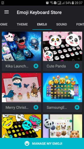 Review Screenshot - A Trendy and Up-to-Date Emoji Keyboard