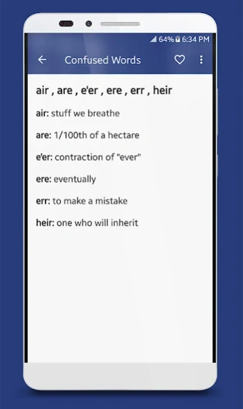 English Confused Words Screenshot