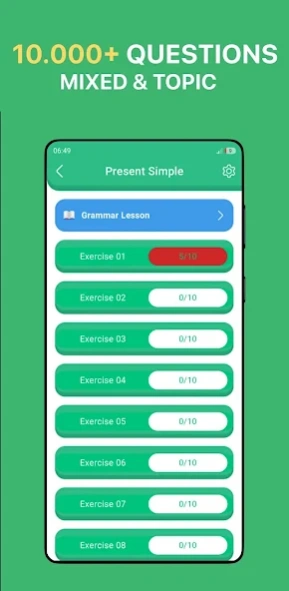 English Grammar Exercises Screenshot