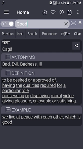 Review Screenshot - Making English to Punjabi Translation Easy!