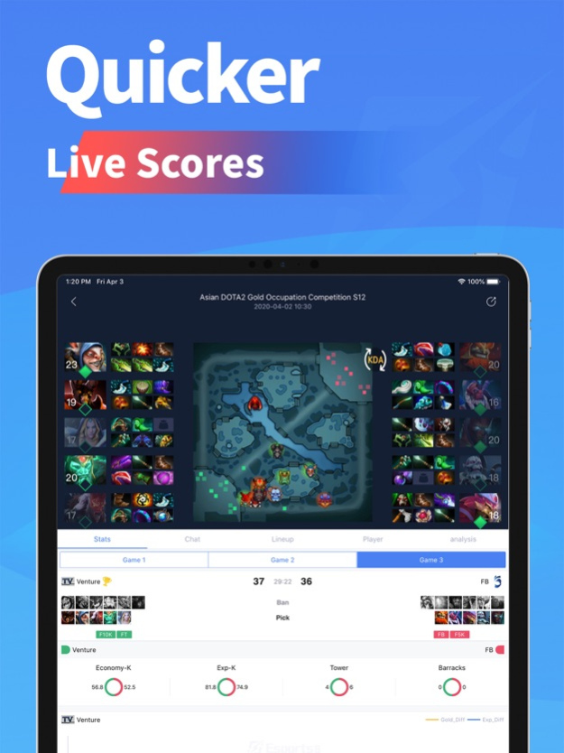 Esports live score sale