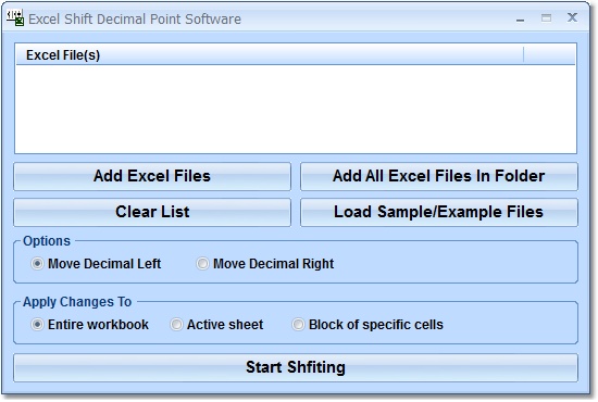 Excel Shift Decimal Point Software 7 0 Free Download