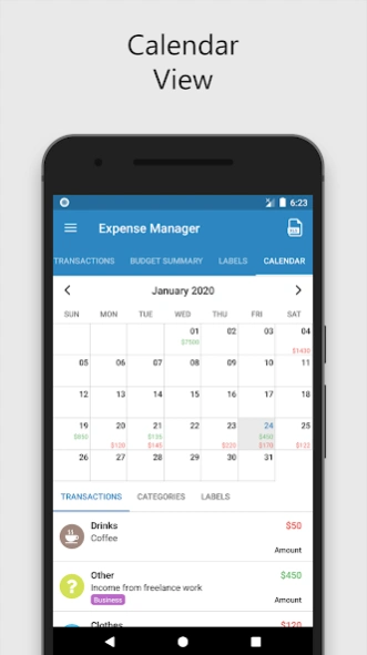 Expense Manager Budget Planner Screenshot