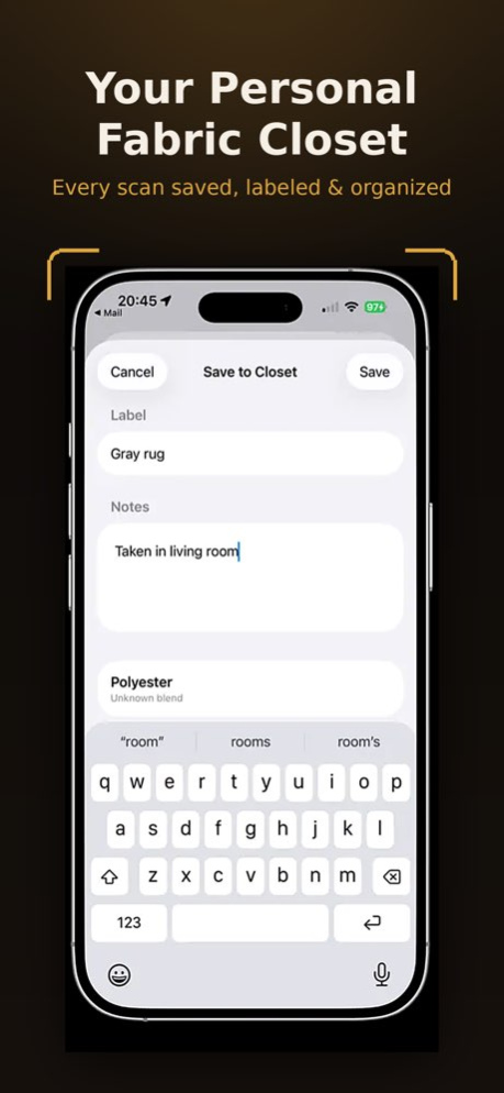 Fabric and Textile Identifier 1.1 Screenshot