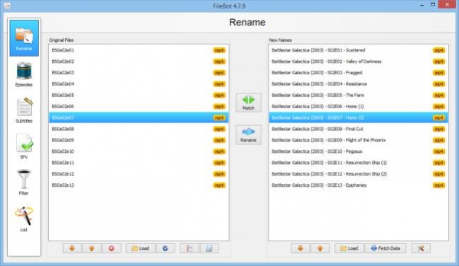 FileBot - renamer and subtitle finder