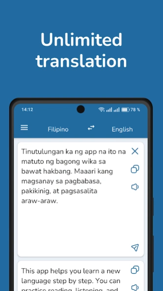 Filipino English Translator Screenshot
