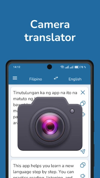 Filipino English Translator Screenshot