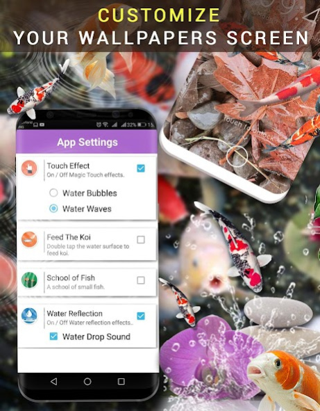 Fish Live Wallpaper Magic Touch Effect  Latest version for Android   Download APK