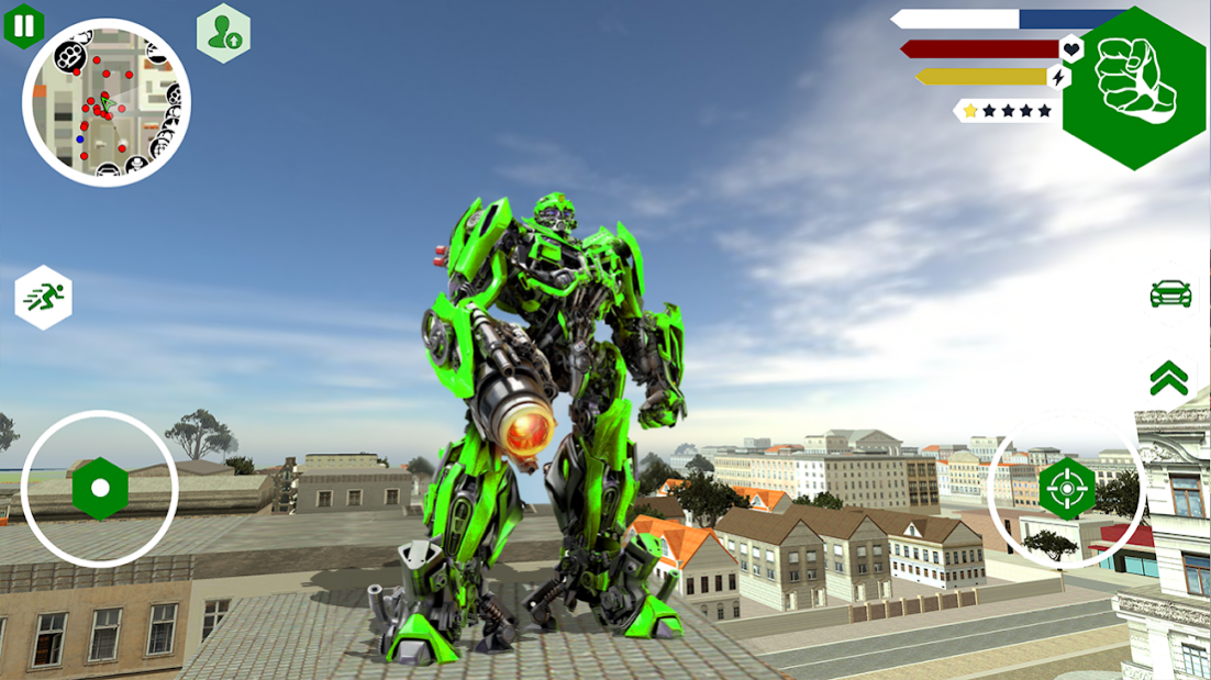 Flying Robot Car War Transform Fight Free Download