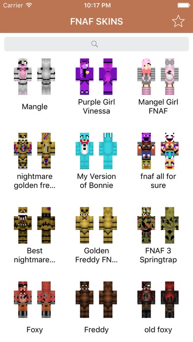 Best FNAF Skins Collection - FREE Skin Creator for MineCraft Pocket Edition
