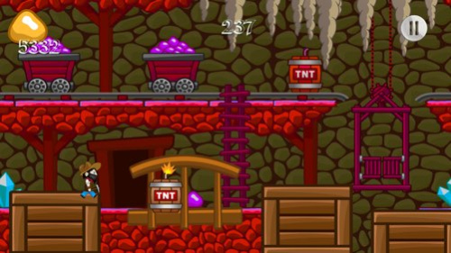 Free Mine Runner Games - The Gold Rush of California Miner Game Screenshot