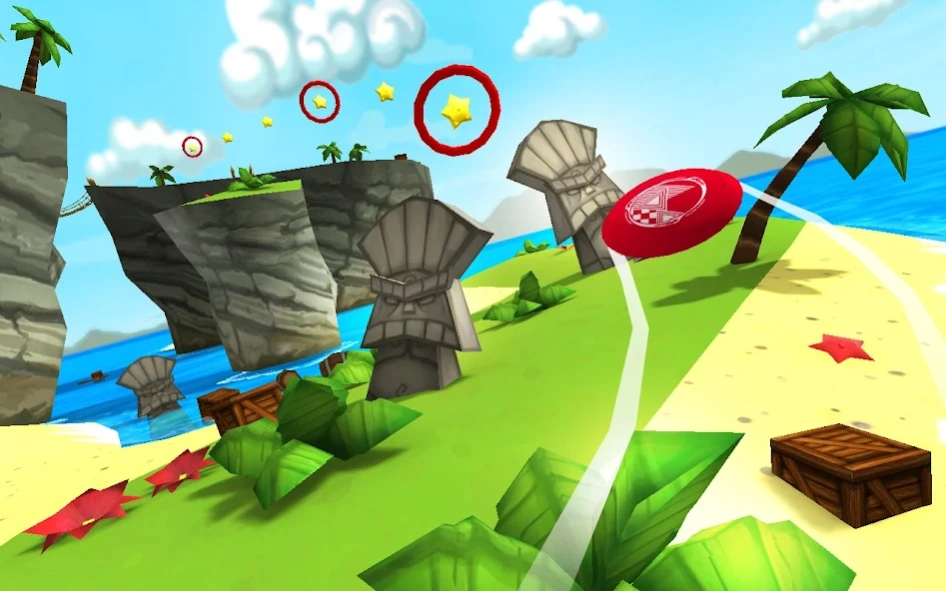 Review Screenshot - Frisbee Game – Guide Your Frisbee Through the Hoops to Win Medals