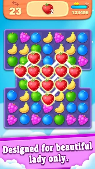 Review Screenshot - Fruit Puzzle Game – How Many Fruits Can You Link in a Single Line?