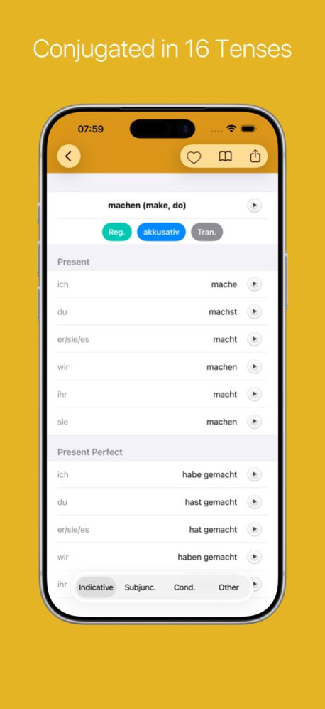 German Verb Conjugator Pro 4.4.0 Screenshot