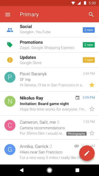 Review Screenshot - The Ideal Mail App for Low-Memory Phones