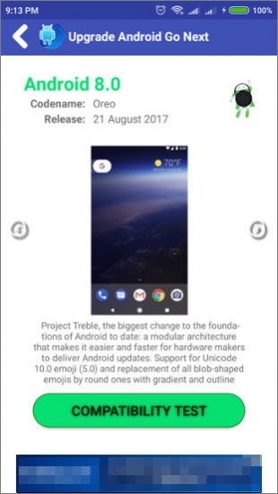 Upgrade for Android Go Next