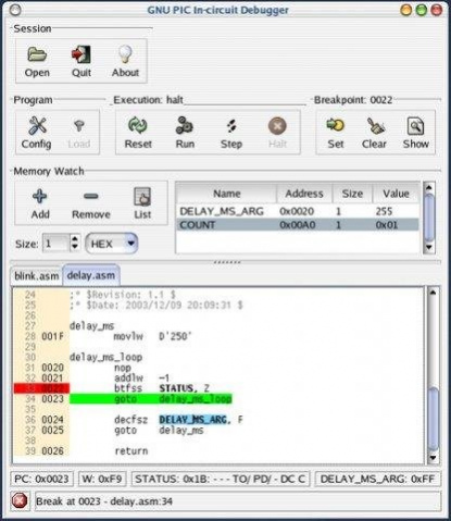 gpicd 0.3 Screenshot