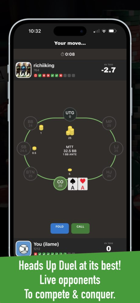GTO Battle+ : Poker Puzzles! 1.7.2 Screenshot