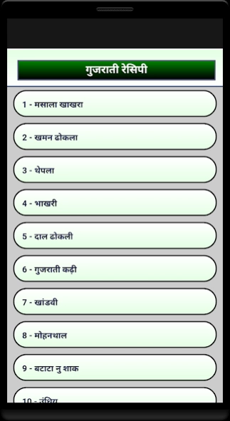 Gujarati Recipe 1.0 Screenshot