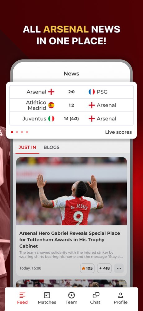 AFC Live – for Arsenal fans 8.11.0 Screenshot