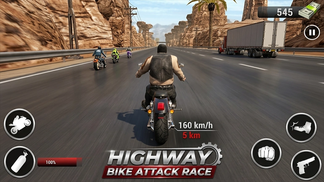 Highway Bike Attack Race Game 3.1.1 Screenshot