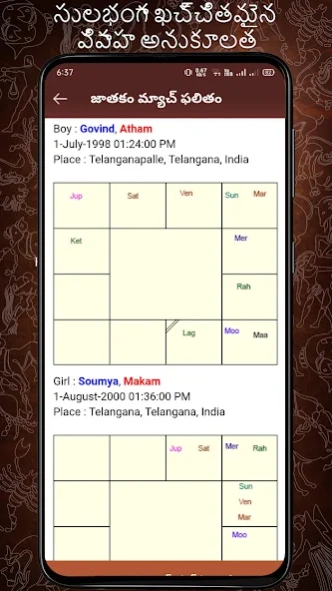 Horoscope in Telugu : Jathakam 2.0.7.1 Screenshot