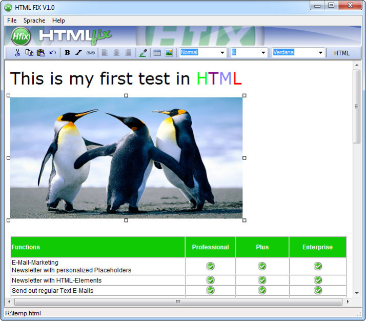 HTML fix 1.0.7 Screenshot