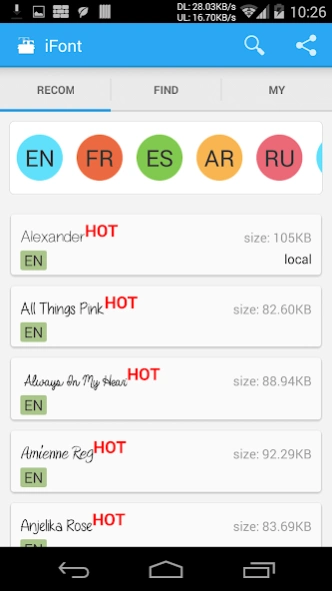 Review Screenshot - Font Installer – Give Your Phone’s Interface a Cool New Look