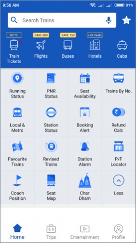 IRCTC Train PNR Status, NTES Rail Running Status