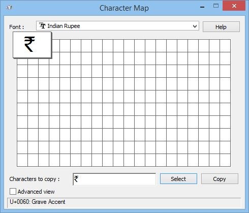 Indian Rupee Font