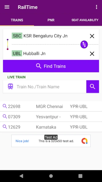 Review Screenshot - Indian Railway Timetable – Simplifying the Process of Finding Indian Railway Timings