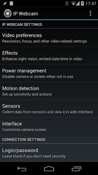 Review Screenshot - Turn Your Phone Camera into an IP Webcam
