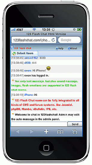 123 flash chat for iphone
