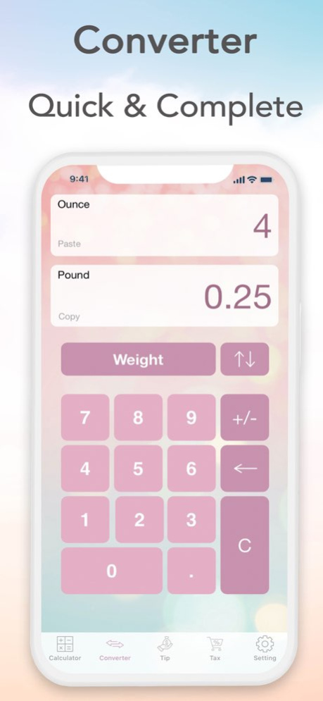 iPink Calculator 3.0.2 Screenshot