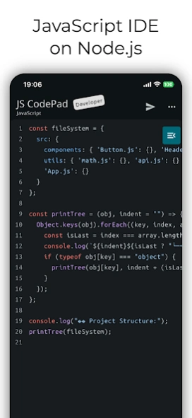JavaScript Coding Editor & IDE 1.8.23 Screenshot