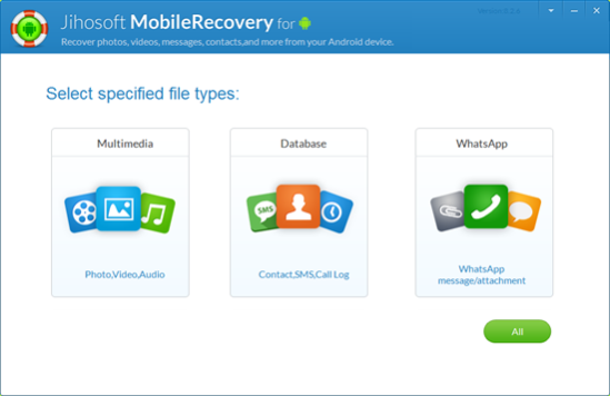 Jihosoft Android Data Recovery 8.55 Screenshot