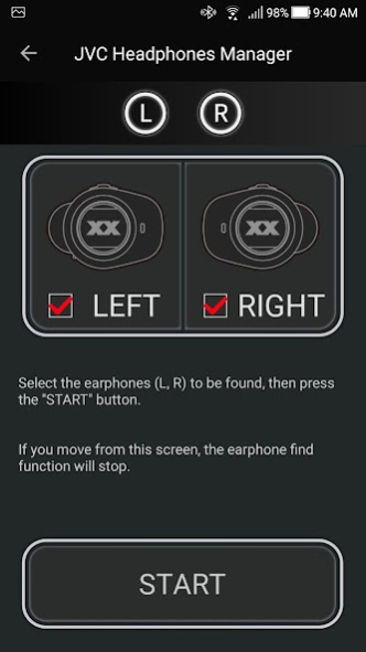 JVC Headphones Manager 1.4.0 Screenshot