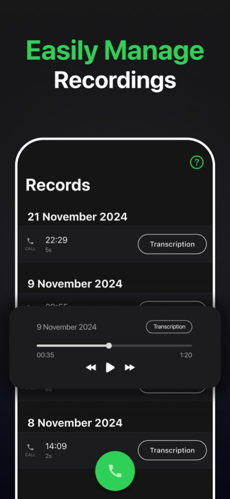 Kallix - Record Calls 2.4 Screenshot