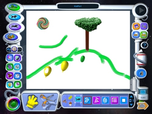 Kid Pix - drawing panel