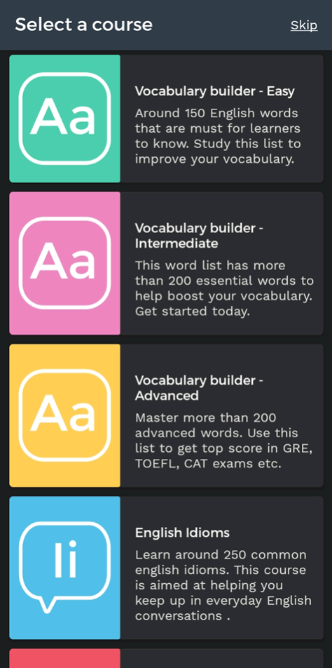 Review Screenshot - Vocabulary App – Enhance Your Vocabulary by Playing Word Games