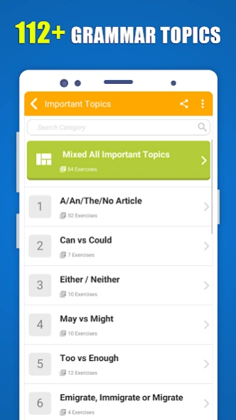 English Grammar Exercises Test 1.9 Screenshot