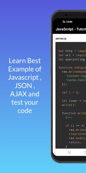 Learn JavaScript - Project bas Screenshot
