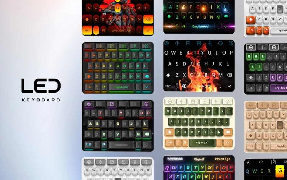 Review Screenshot - LED Keyboard – LED Themes to Bring Your Android Keyboard to Life
