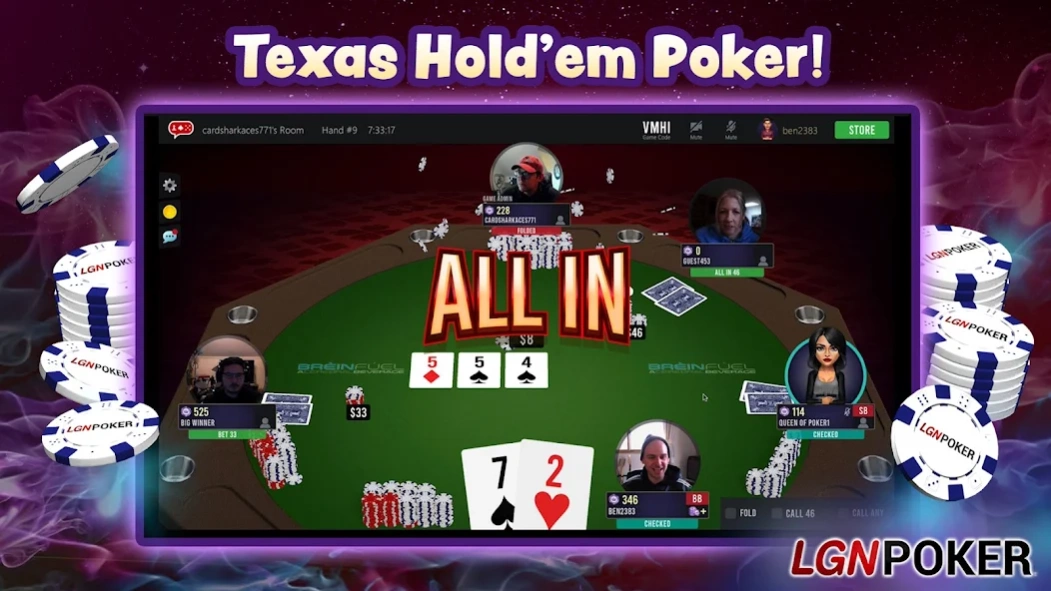 LGN Poker - Texas Hold'em 1.53.610 Screenshot