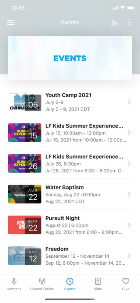 Life Fellowship Church 6.3.1 Screenshot