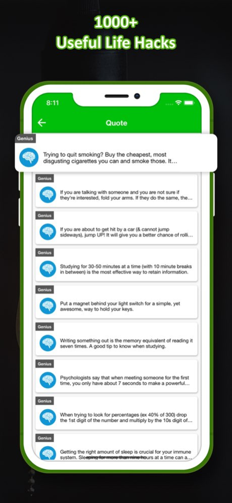 Life Hacks Screenshot