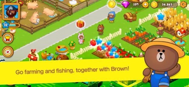 LINE BROWN FARM 4.9.0 Screenshot
