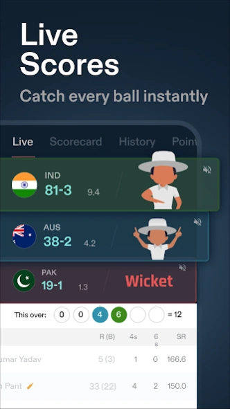 Review Screenshot - Cricket Scores – Always Stay Connected to the Game